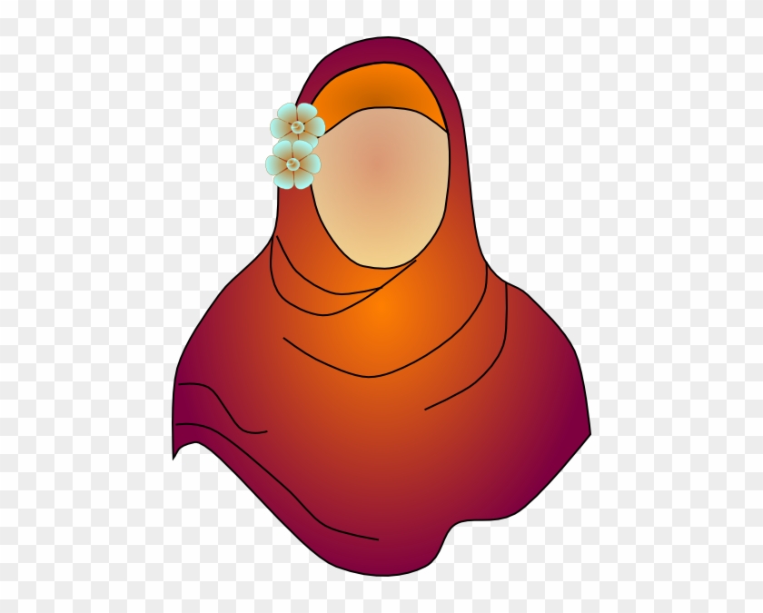 Hijab No Face Flower Clip Art At Clker - Hijab Clip Art #288465