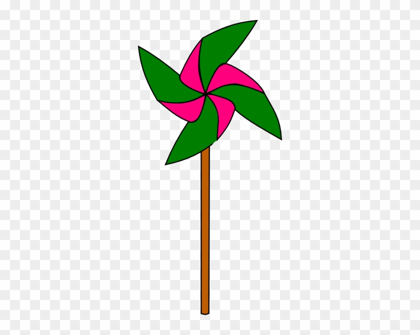 Pinwheel Flower Clip Art - Green #288478