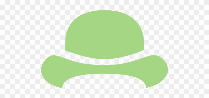 Guacamole Green Bowler Hat Icon - Grey Hat Icon #288522