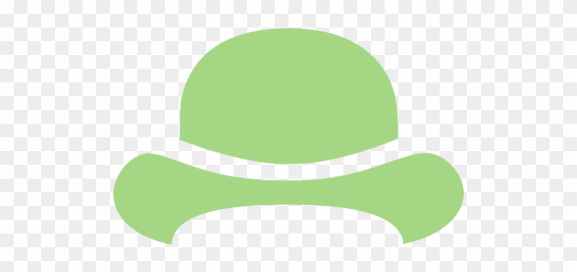 Guacamole Green Bowler Hat Icon - Grey Hat Icon #288522