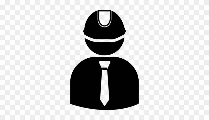 Engineer Wearing Hard Hat With Suit And Tie Vector - Civil Engineer Icon Png #288557