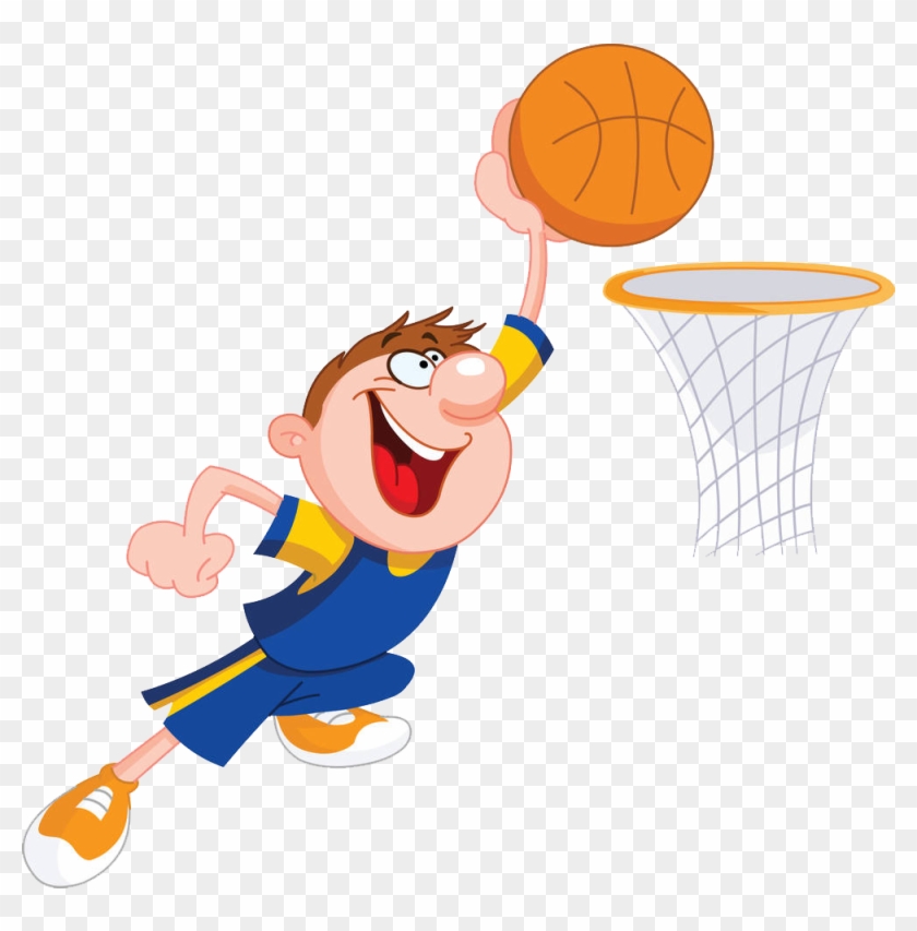 Basketball Cartoon Slam Dunk Clip Art - Basketball Slam Dunk Cartoon #288562