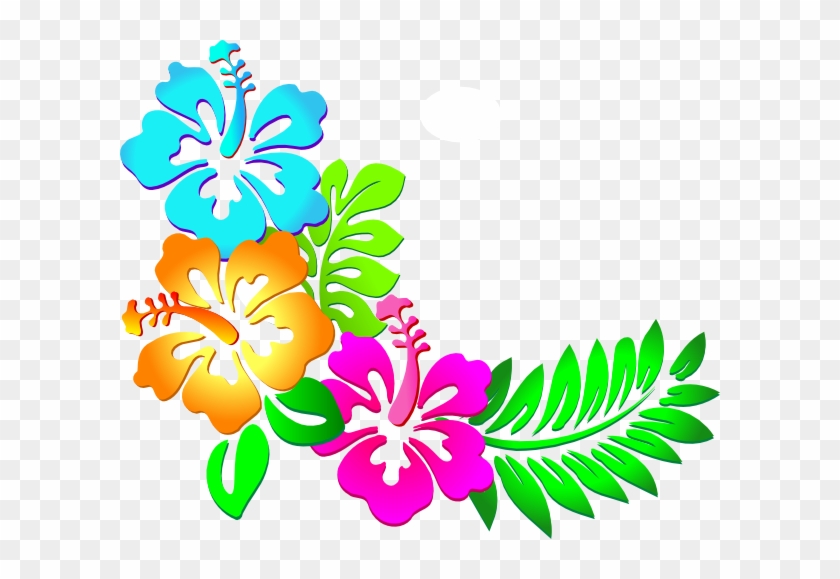 Luau Flowers Clip Art - Flores Hawaianas Png #288658