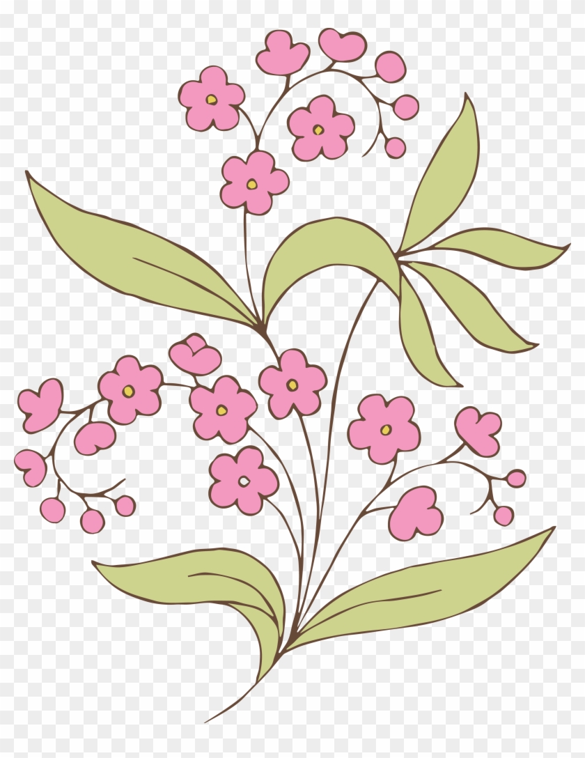 Free Stock Vector Vintage Pink Flower Clip Art Images - Clip Art #288687