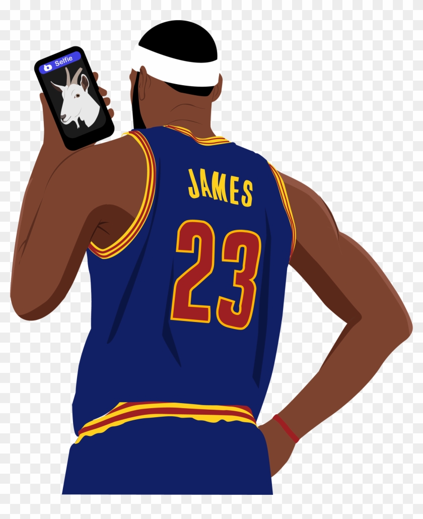 Illustration Of Nba Player Lebron James, Of The Cleveland - Lebron James Goat Art #288684