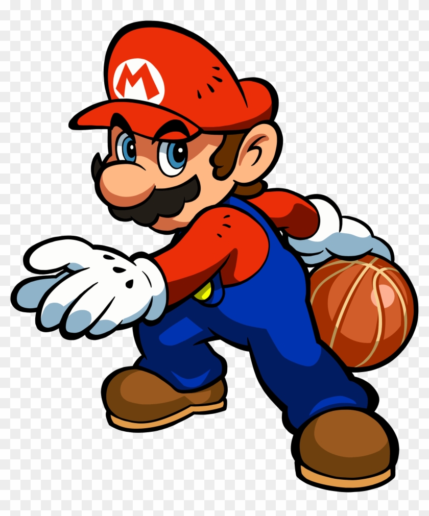 Basketball With No Background Clipart - Mario Hoops 3 On 3 Mario #288737