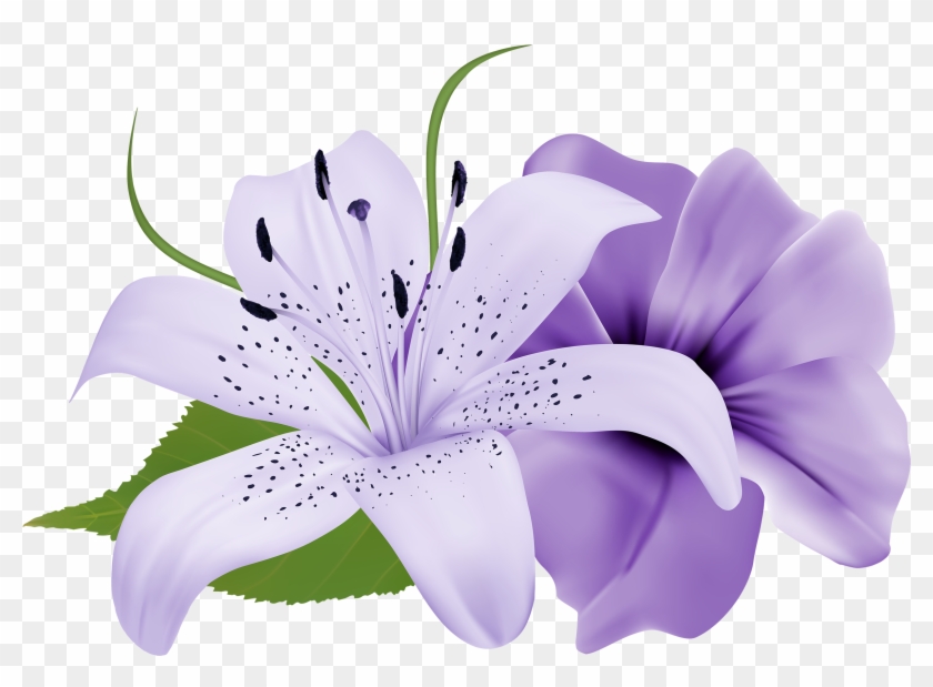 Purple Deco Flowers Png Clipart - Purple Flower Png #288810