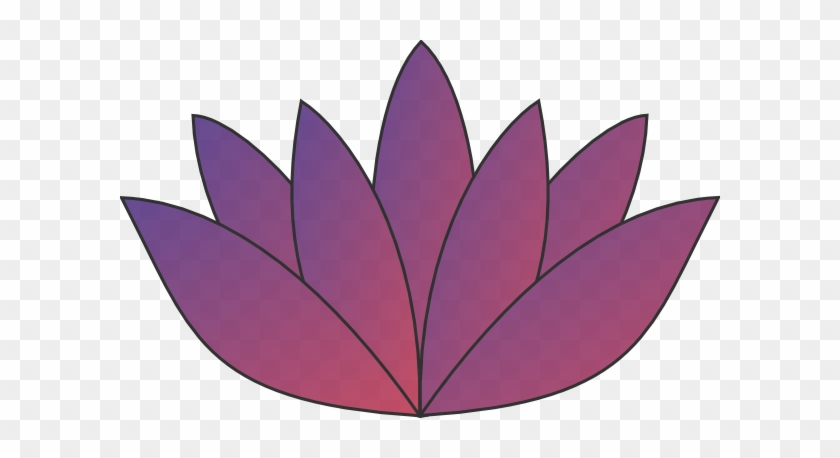 Purple Lotus Clip Art At Clker - Lotus Flower Cartoon #288842