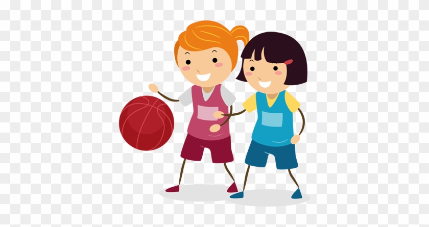 Little Basketball Girls Wall Sticker - Girl Playing Netball Clipart #288972