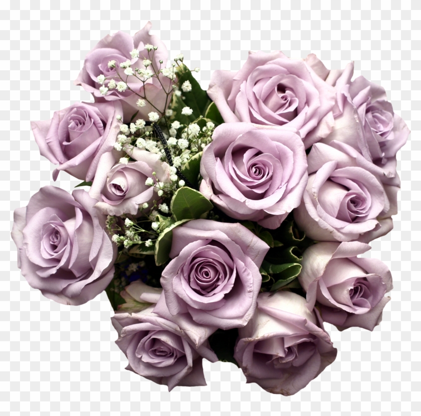 Bouquet Clipart Purple Bouquet - Purple Rose Flowers Png #289032