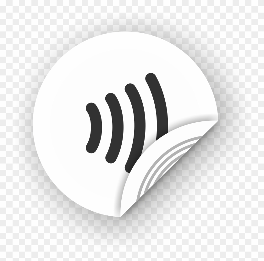 Picture Of Nfc Sticker 50mm With Wave, - Near-field Communication #289141