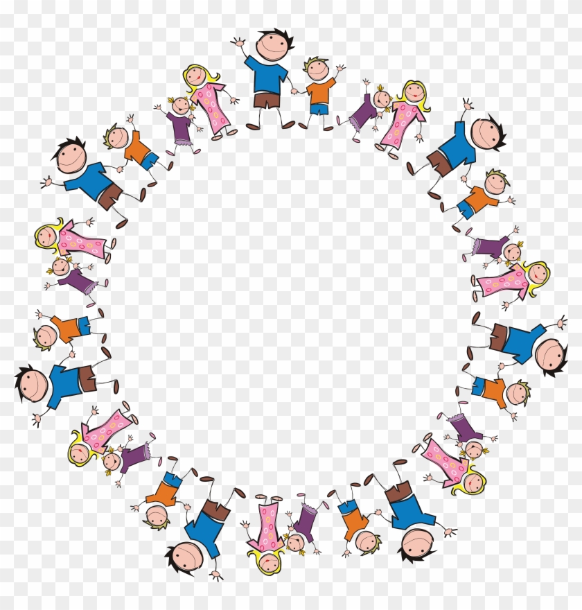 Free Clipart Of A Round Frame Made Of Stick Family - My Favorite Sticker Book For Girls 4-8: My Favorite #289143