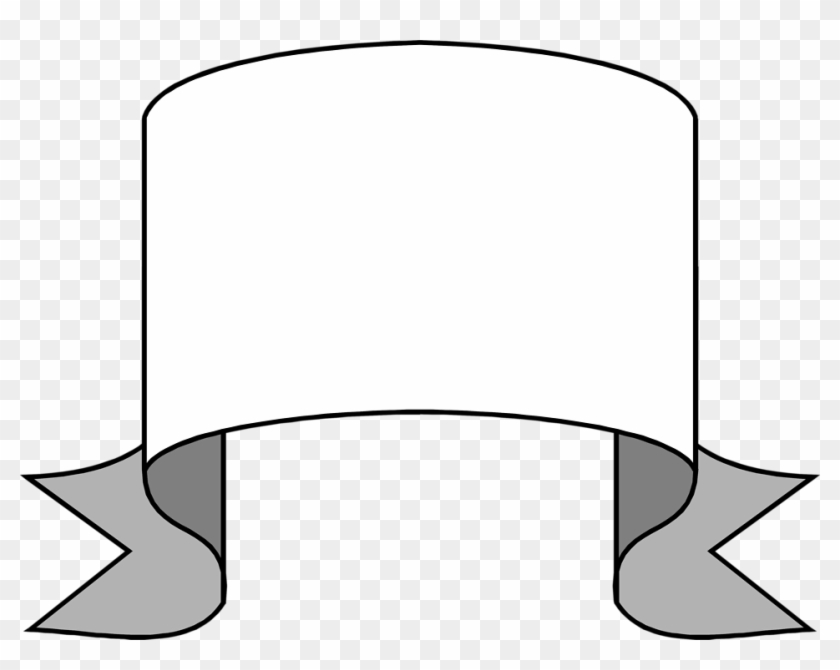 Illustration Of A Blank Curled Banner - Transparent Background Blank Banner Png #289146