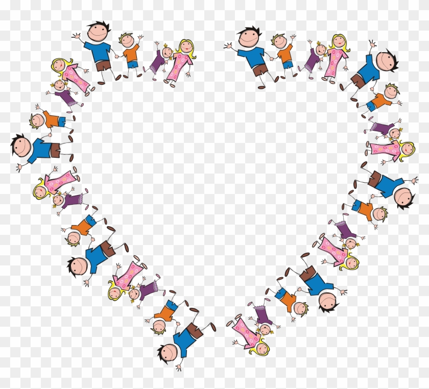 Free Clipart Of A Heart Frame Made Of Stick Family - Happy International Mother's Day #289162