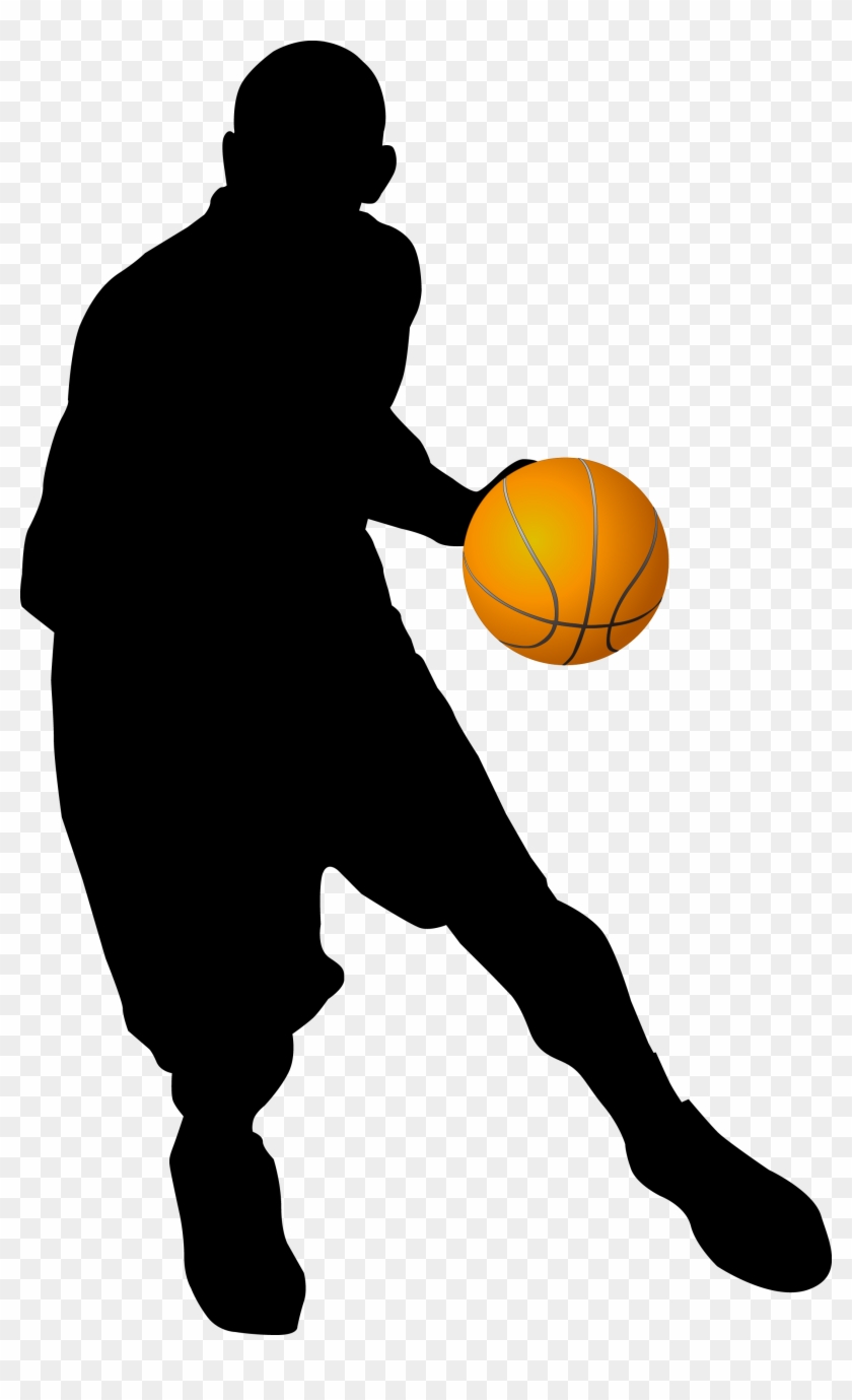 Chicago Bulls Basketball Player Clip Art - Playing Basketball Silhouette Png #289161