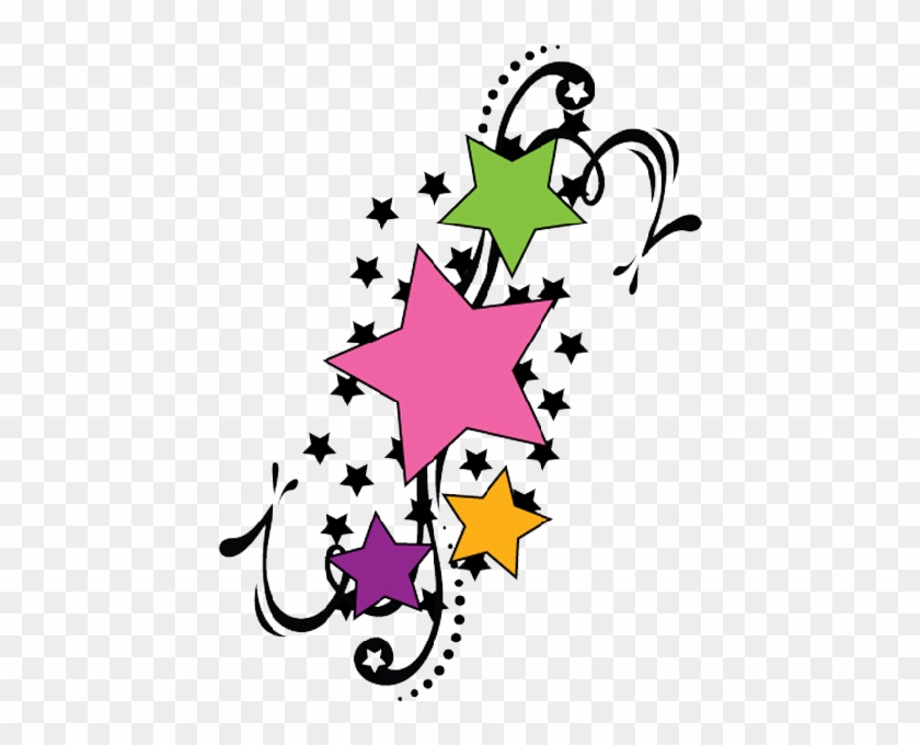 Shooting Star Tattoos- High Quality Photos And Flash - Stars Design  Colorful - Free Transparent PNG Clipart Images Download