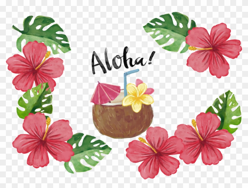 Red Tropical Flower Poster - Hawaiian Flowers Png #289178