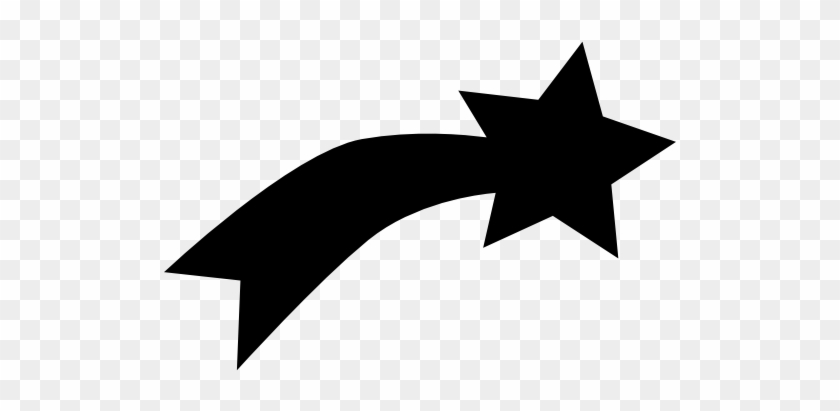 Black, Shooting Star, Shape, Sky, Science Icons, Shooting - Shooting Star Shape #289185