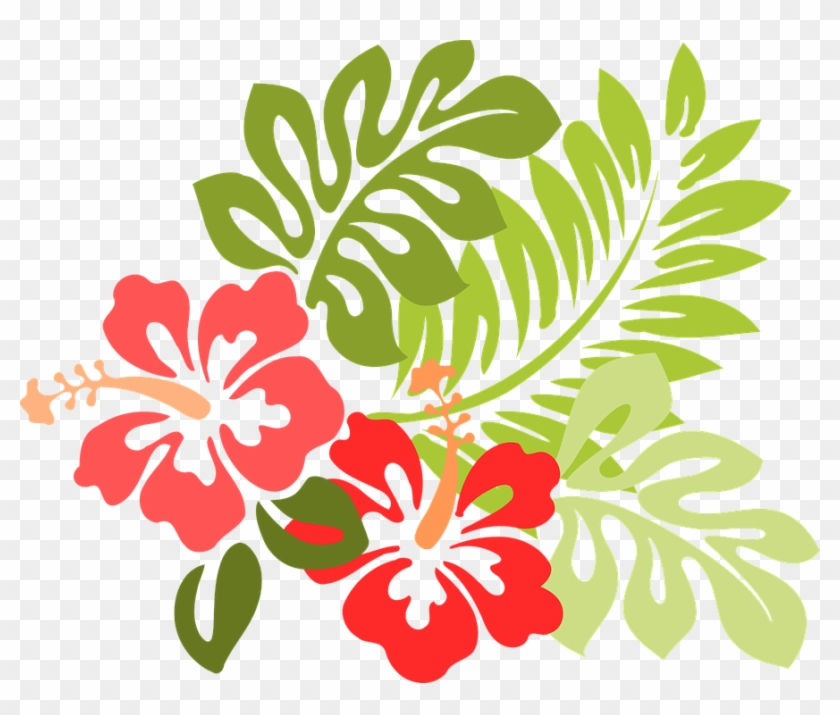 Tropical Floral Cliparts - Hawaiian Flower Clipart #289232
