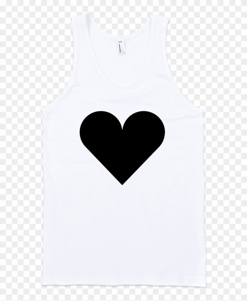 Black Heart Fine Jersey Tank Top Unisex - Sweater #289299