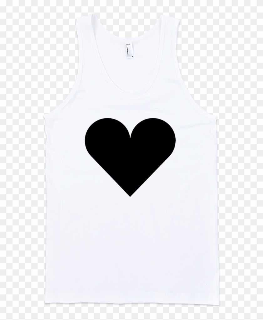 Black Heart Fine Jersey Tank Top Unisex - Sweater #289299