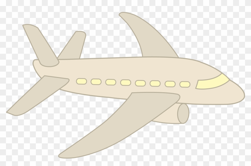 Clipart White Airplane Simple Free Clip - Clipart White Airplane Simple Free Clip #289385