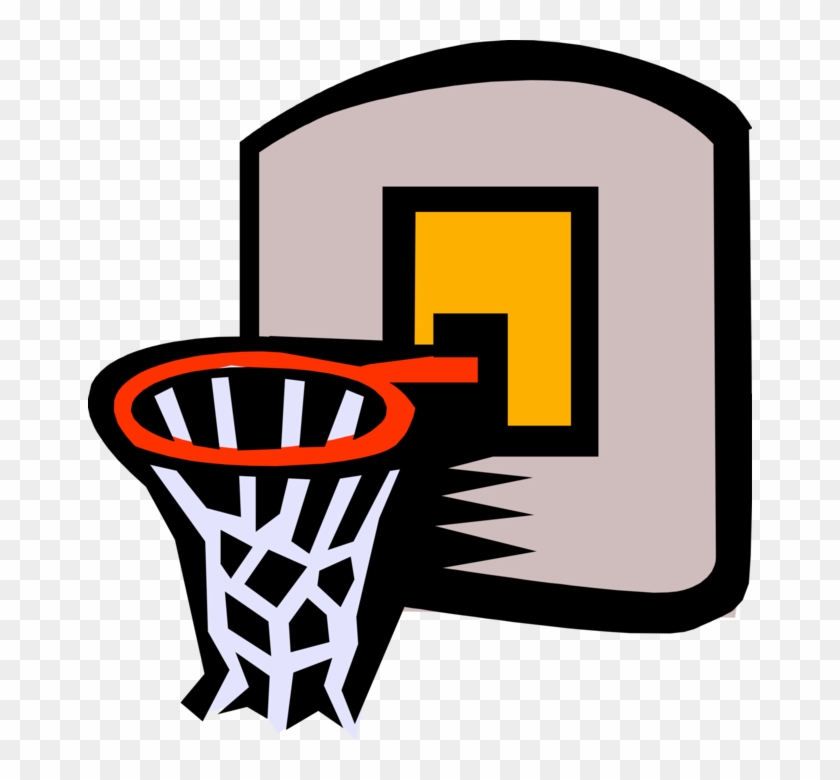 Vector Illustration Of Sport Of Basketball Game Net - Cartoon Basketball Hoop Transparent Background #289418