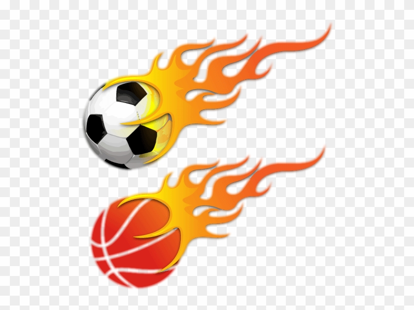 Basketball Clipart Png Orange - Ball With Fire Png #289433