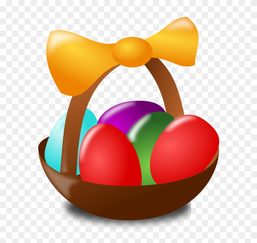 Basket With Cover Free Easter Icon - Easter Egg Basket Clip Art #289460