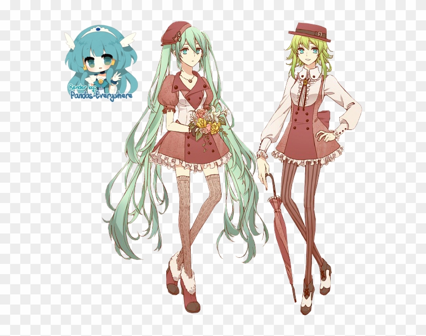 Miku Y Gumi - Luka And Gumi Render - Free Transparent PNG Clipart Images  Download