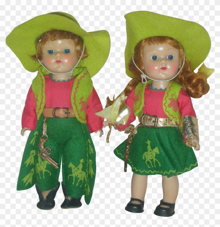 Here Is A Pair Of Vintage 1950s Vogue Ginny Cowgirl - Doll #289542