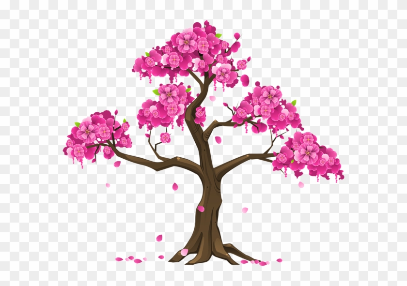 Pink Trees, Flower Backgrounds, Clipart Images, Oriental, - Japanise Women Are Slim #289753