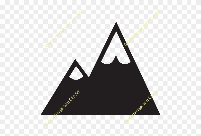Mountain Clipart 500*500 Transprent Png Free Download - Mountain With Two Peaks #289765