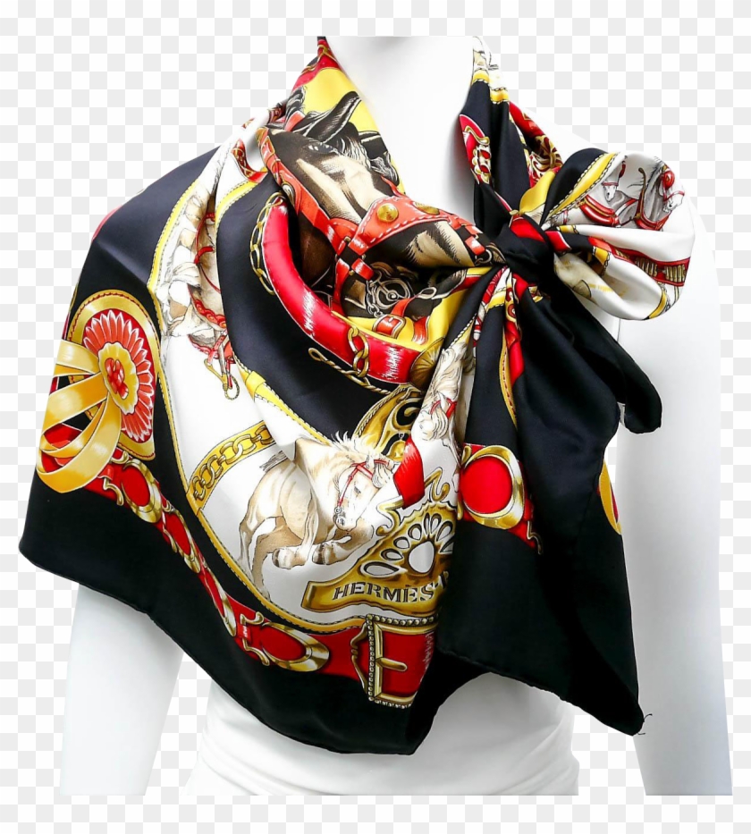 Vintage Hermes Silk Scarf Chevaux De Trait With Box - Scarf #289804