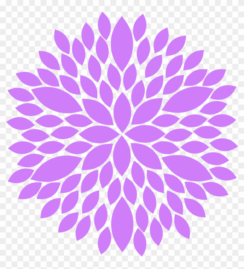 Purple Flower Clip Art Image - Dahlia Flower Clip Art #289825