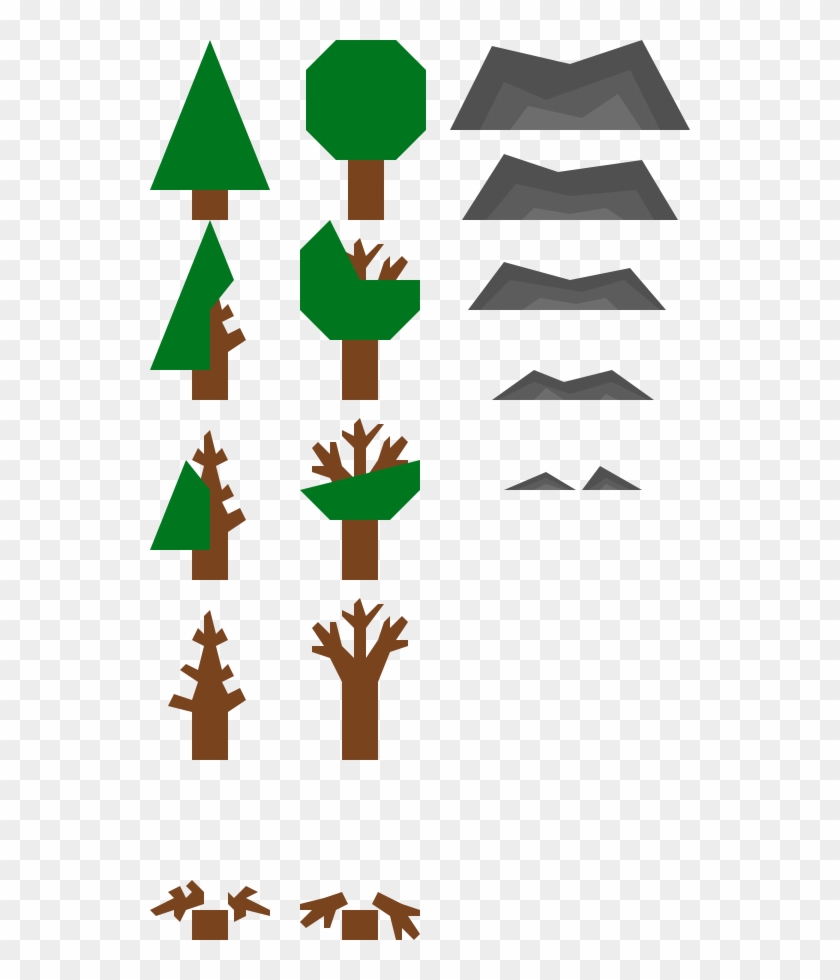 Trees Mountains Icons Clip Art At Clkercom Vector - Minimal Sprite #289845