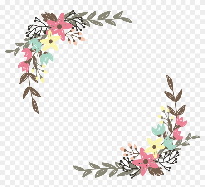 Border Flowers Wildflower Clip Art - Flower Border Vector Png #289854