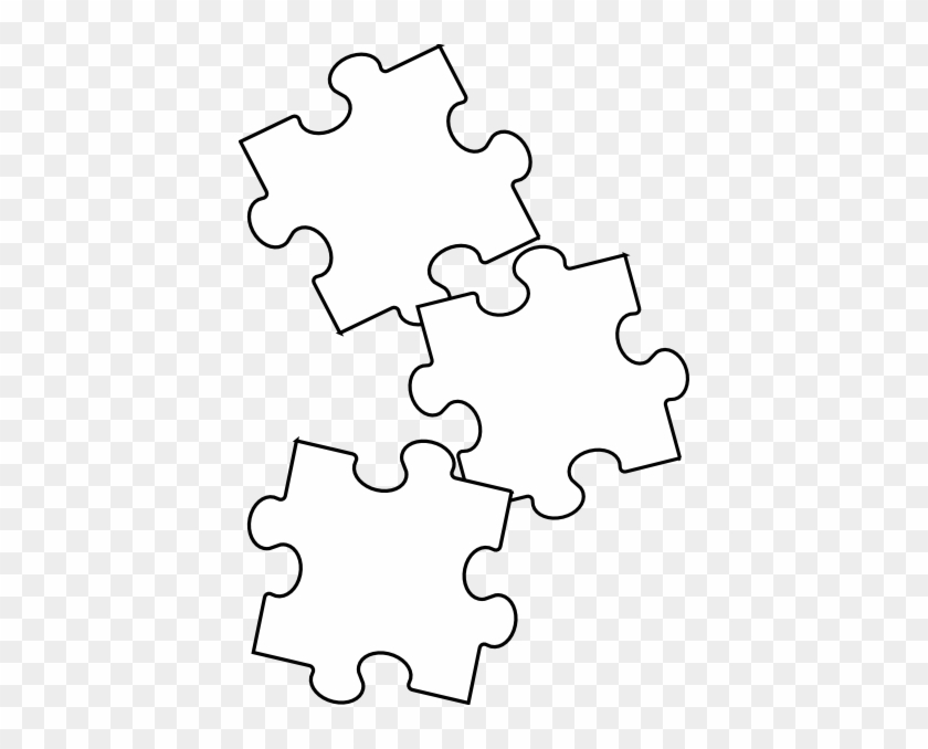 Black White Puzzle Piece Clip Art At Clker - Jigsaw Puzzle Black And White #289900