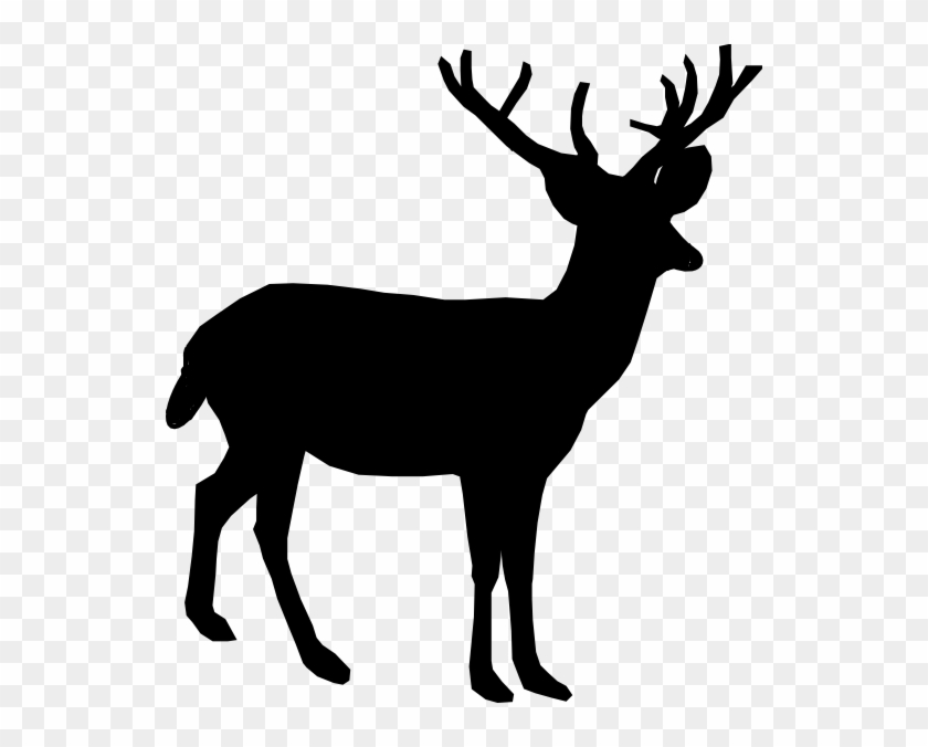 Deer Silhouette Clip Art - White Tailed Deer Vector #289975