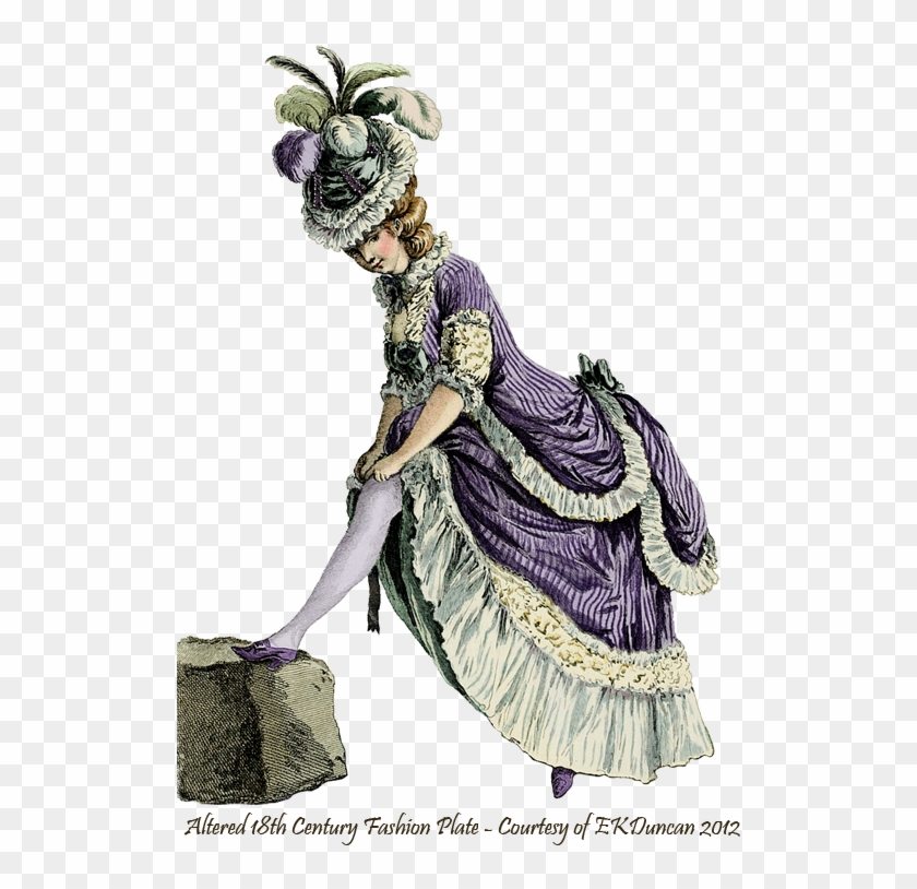 Ekd - Purple Version - Giclee Painting: Le Clerc's Lady Pulling Up Her Stocking, #289981