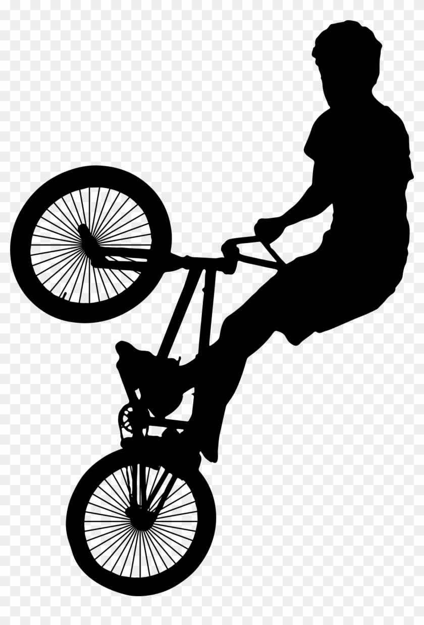 Bmx Bike Silhouette Bicycle Clip Art - Bmx Bike Silhouette Bicycle Clip Art #290053