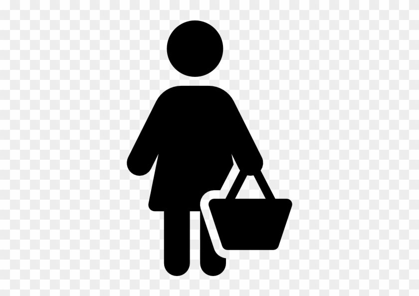 Woman, Commerce, Housewife, Shop, Shopping Bag, Shopping - Ama De Casa Icono #290171