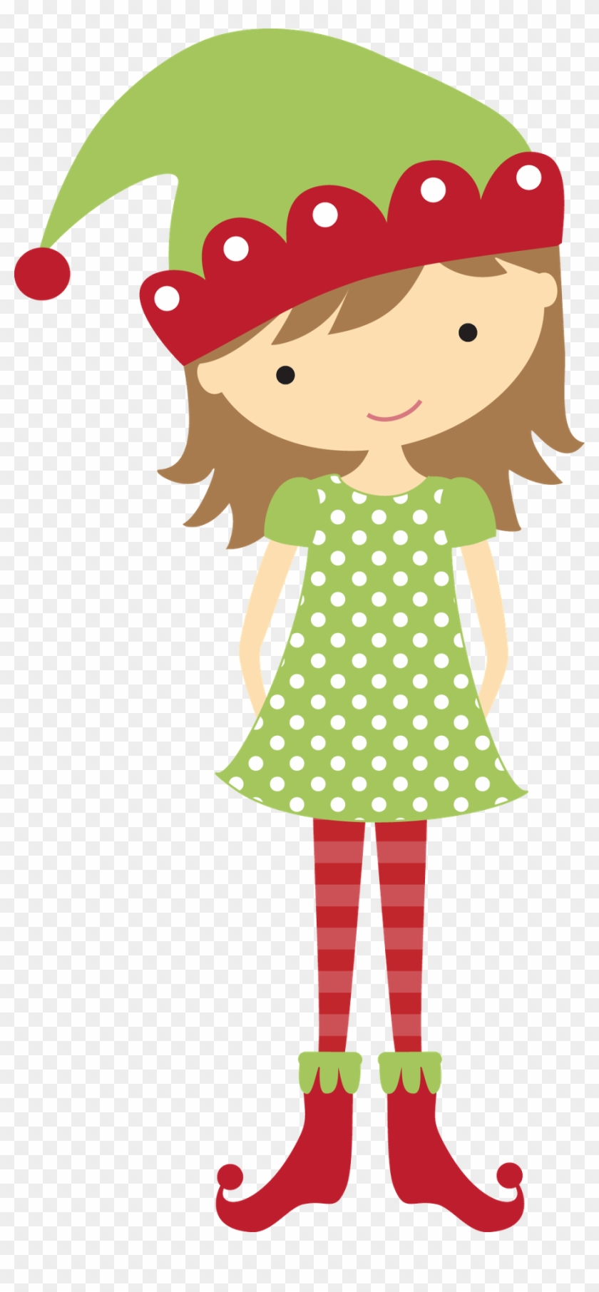 Christmas Girl Elf Clip Art - Christmas Elf Girl Clip Art #290255