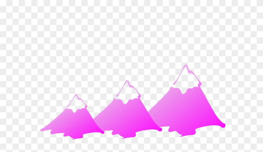 Three Mountain Peaks Purple Clip Art At Clker - Mountain Clip Art #290324