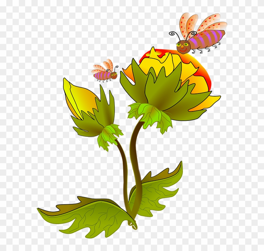 Green Wildflower Cliparts 9, Buy Clip Art - Queen Bee Clip Art #290334