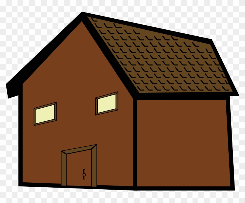 Cottage Clipart Simple House - Brown House Clip Art #290346