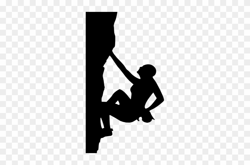 Rock Climbing Scene - Rock Climbing Silhouette Png #290380