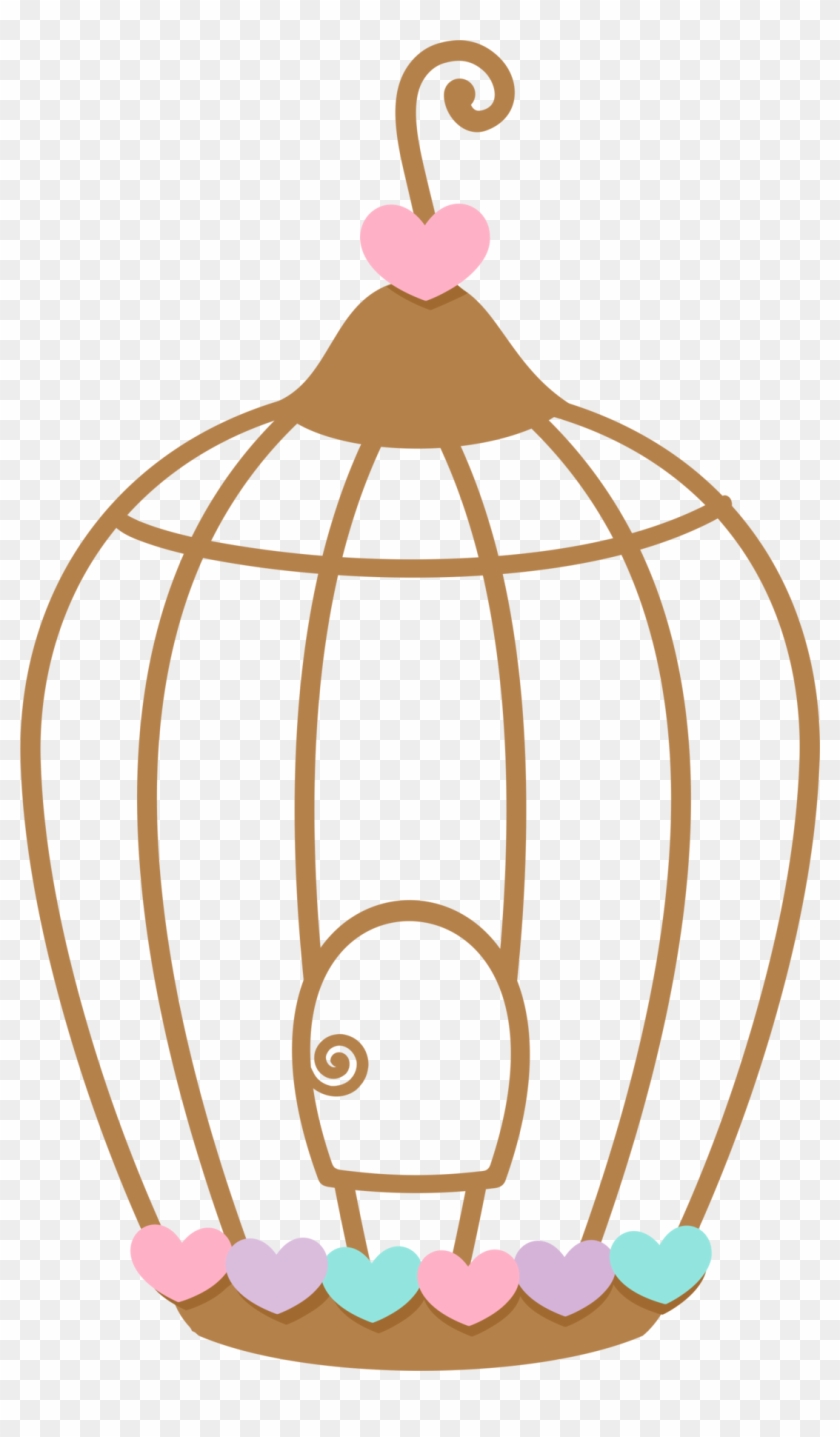 Aves & Passáros & Corujas Etc - Bird In Cage Clipart #290398