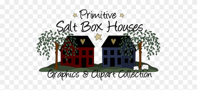 Primitive Saltbox House Patterns - Primitive Cliparts #290540