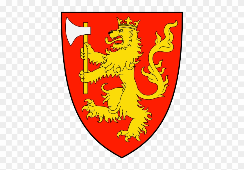 De Gules, León Coronado De Oro Sosteniendo Un Hacha - Polish Coat Of Arms #290562